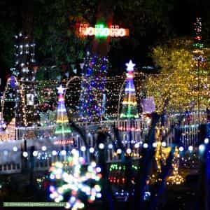 Christmas Light display at 5 Springbank Close, Darlington