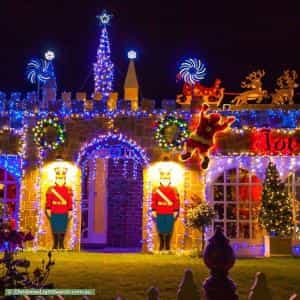 Christmas Light display at 9 Rothschild Street, Woodcroft
