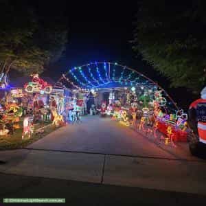 Christmas Light display at 3 Cleggett Street, Forde