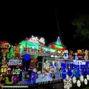 Christmas Light display at 48 Daisy Street, Grange