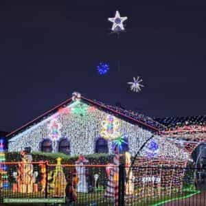 Christmas Light display at 12 Concorde Place, Saint Clair