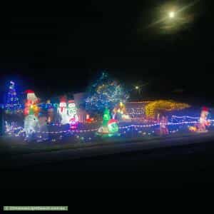 Christmas Light display at 6 Melaluka Court, Brighton