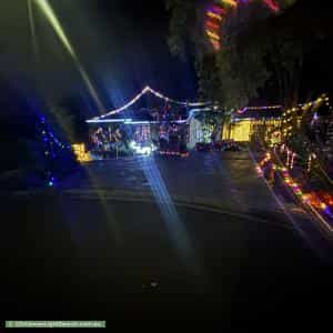 Christmas Light display at 3 Falconhurst Court, Eltham