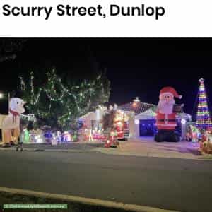 Christmas Light display at 8 Scurry Street, Dunlop