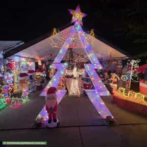 Christmas Light display at 3 Cleggett Street, Forde