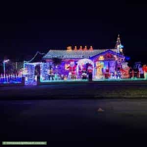 Christmas Light display at 9 Warwick Place, Kings Meadows