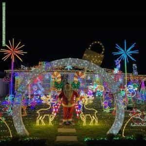 Christmas Light display at 50 Tiparra Avenue, Park Holme