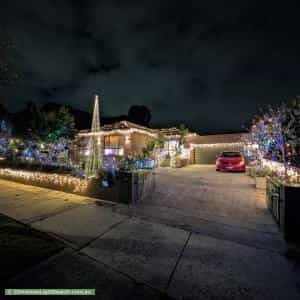 Christmas Light display at 12 Northumberland Drive, Epping