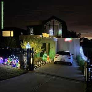 Christmas Light display at 91B Hotham Road, Niddrie