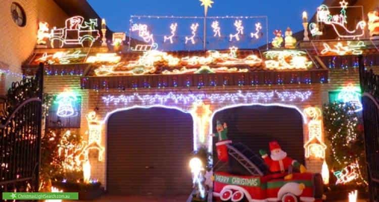 Christmas Light display at 15 The Grove, Coburg