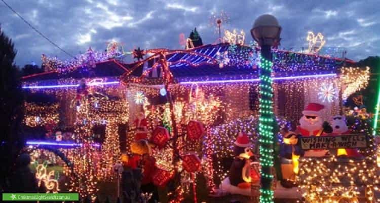 Christmas Light display at 11 Lebanon Crescent, Mulgrave