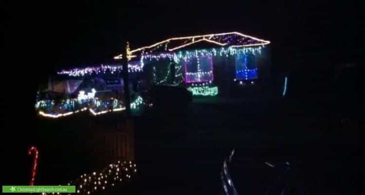 Christmas Light display at 17 Homer Avenue, Croydon South