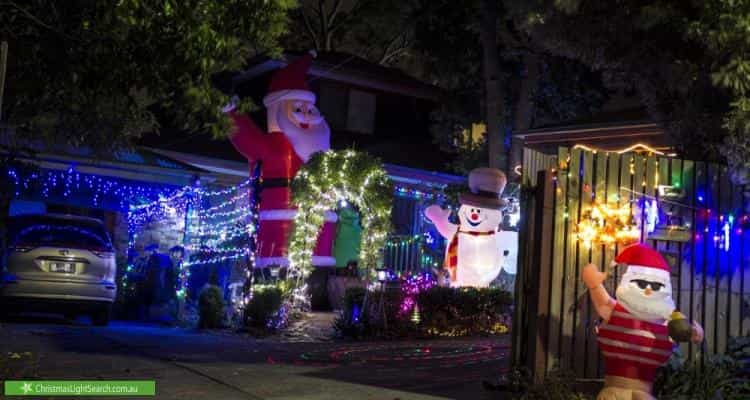 Christmas Light display at 2 Cromwell Court, Blackburn