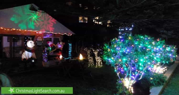 Christmas Light display at 208 Prince Charles Parade, Kurnell