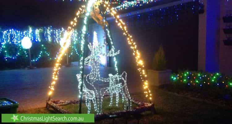 Christmas Light display at 4 Flanders Place, Alexander Heights