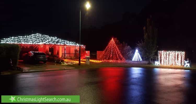 Christmas Light display at 15 Herdson Place, MacGregor