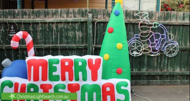 Christmas Light display at 12 Cooper Street, Sunshine