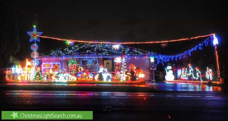 Christmas Light display at 101 Jubilee Avenue, Beverley Park