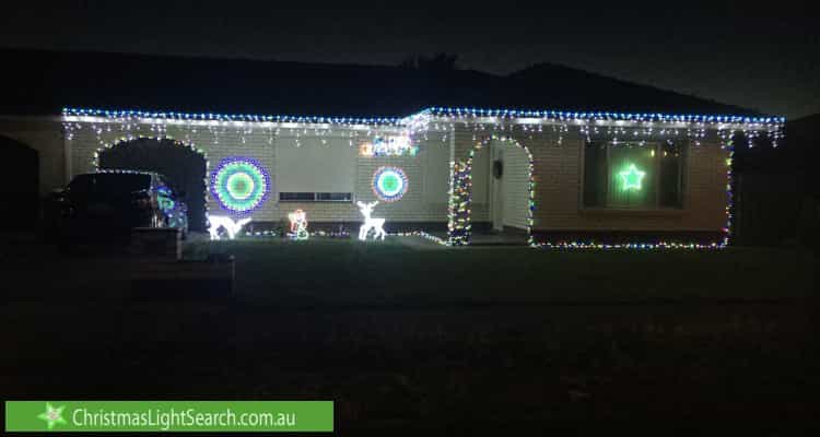 Christmas Light display at 21 Barnstaple Road, Salisbury