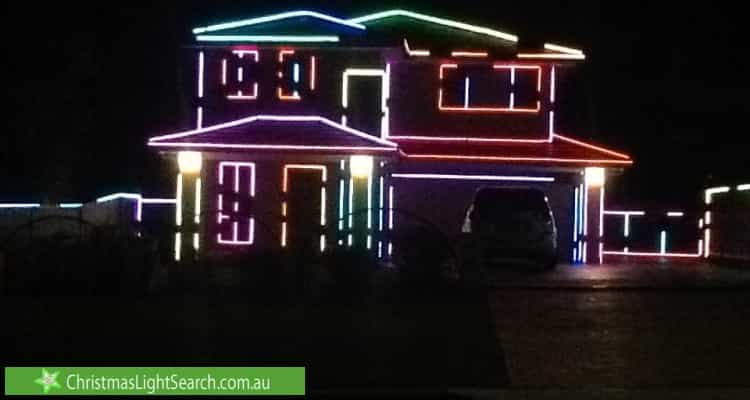 Christmas Light display at 28 Lockwood Street, Asquith