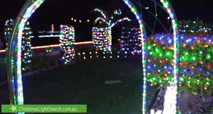 Christmas Light display at 5 Hampshire Crescent, Valley View