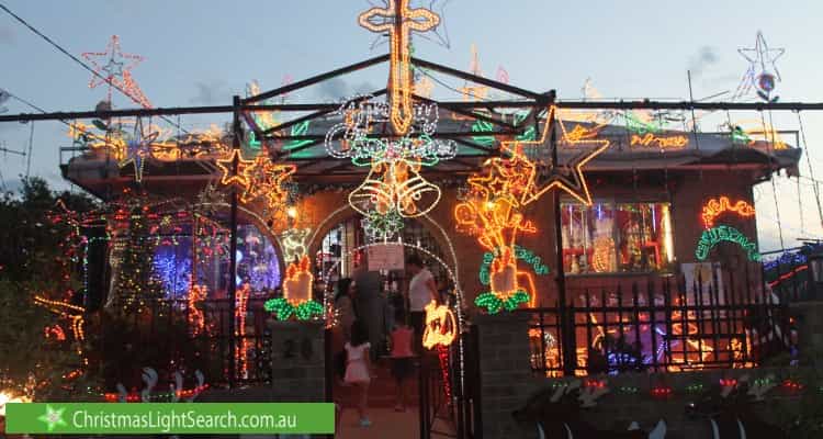 Christmas Light display at 28 Derby Street, Merrylands