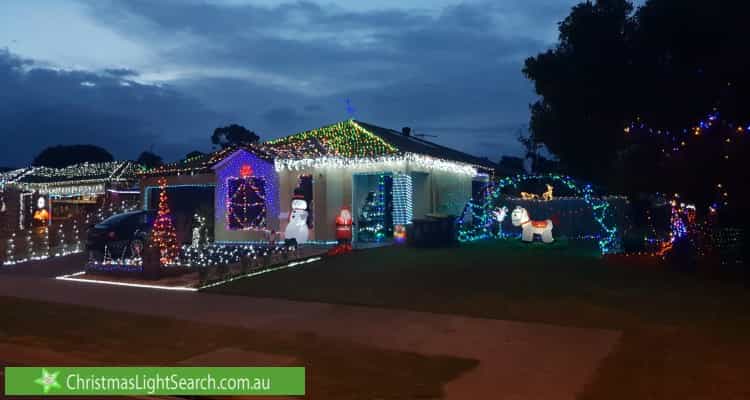 Christmas Light display at 69 Summerhill Boulevard, Drouin