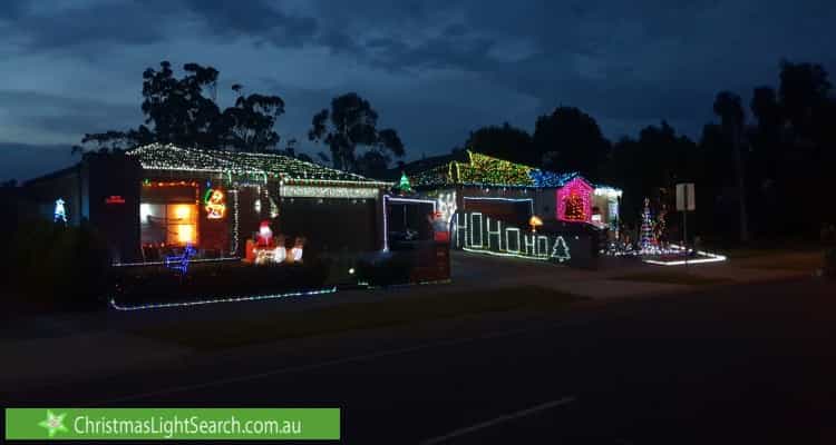Christmas Light display at 69 Summerhill Boulevard, Drouin