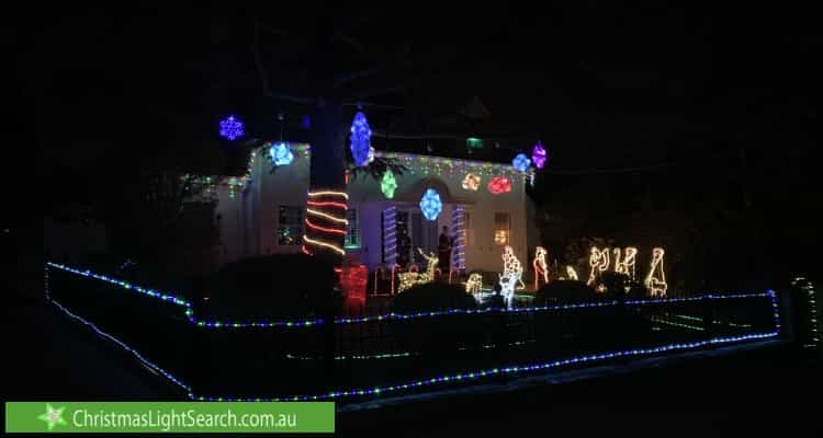 Christmas Light display at 16 Tormey street, Balwyn north