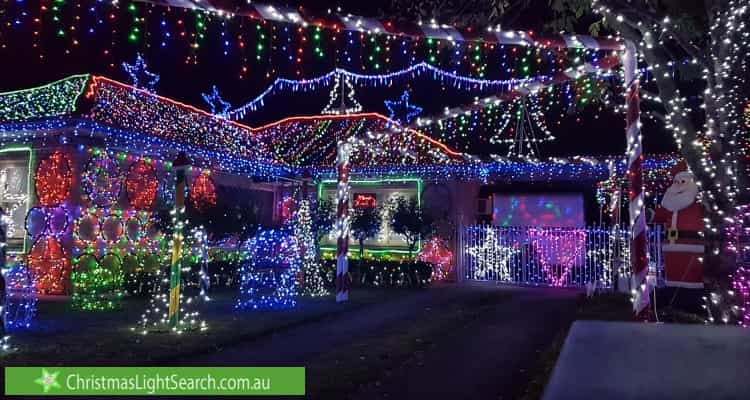 Christmas Light display at 3 Sabre Street, Netley