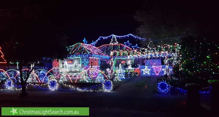 Christmas Light display at 3 Sabre Street, Netley