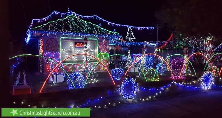 Christmas Light display at 3 Sabre Street, Netley