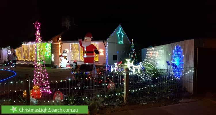 Christmas Light display at 77 Midway Road, Elizabeth East