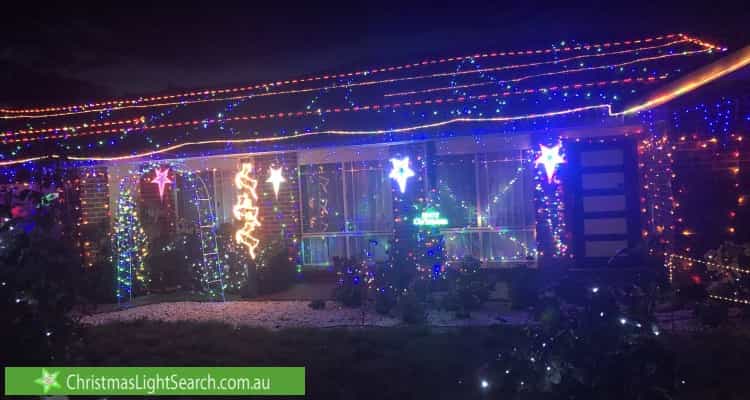 Christmas Light display at 18 Chevalley Loop, Gordon