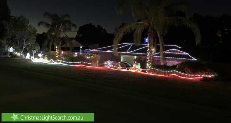 Christmas Light display at 5 Sunshine Court, Wynn Vale
