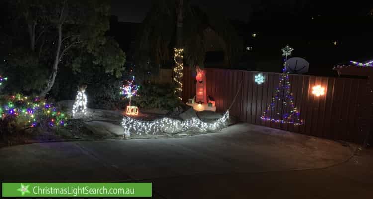 Christmas Light display at 5 Sunshine Court, Wynn Vale