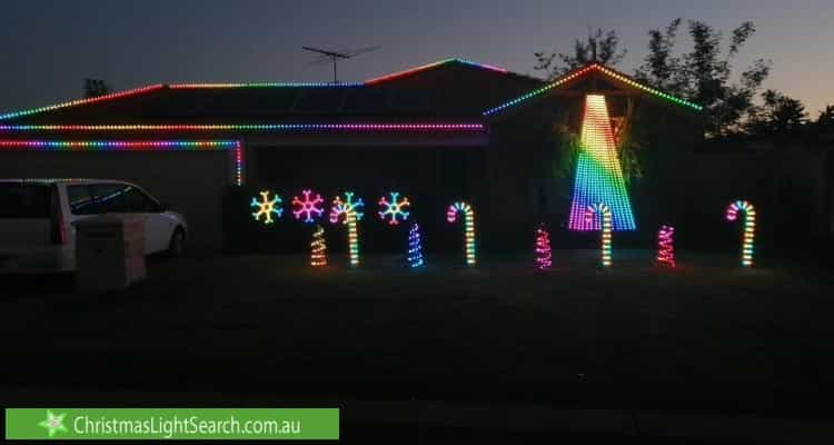 Christmas Light display at 14 Carmana Lane, Warnbro