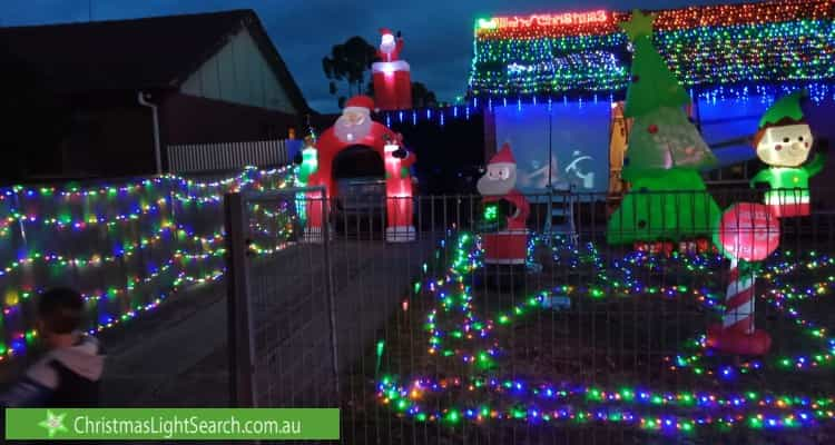 Christmas Light display at 158 Peachey Road, Davoren Park