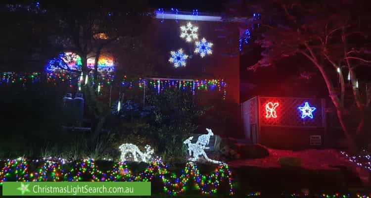 Christmas Light display at 28 Beacon Avenue, Glenhaven