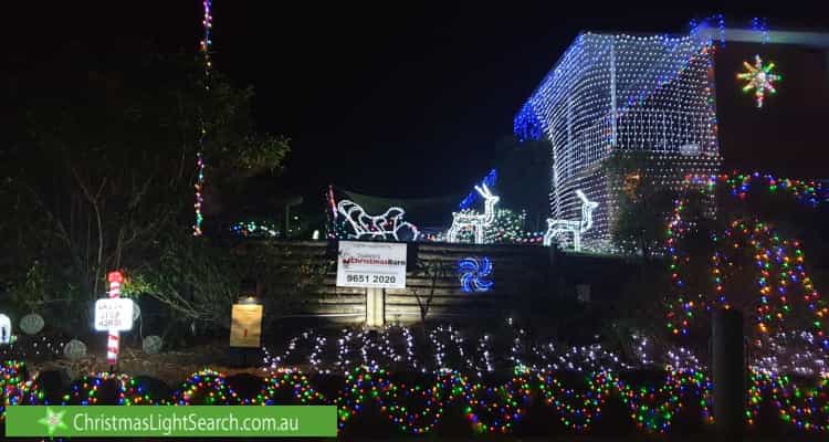 Christmas Light display at 28 Beacon Avenue, Glenhaven