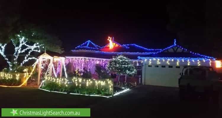 Christmas Light display at 7 Camphora Mews, Helena Valley