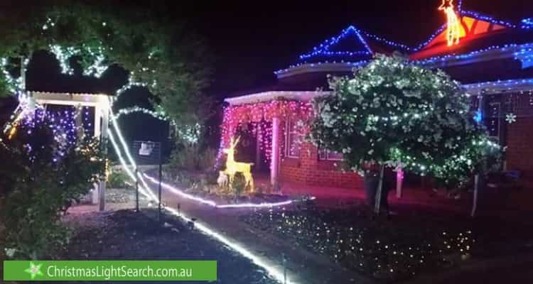 Christmas Light display at 7 Camphora Mews, Helena Valley
