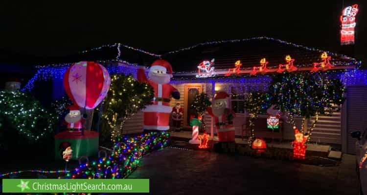 Christmas Light display at 8 Westgate Avenue, Albion