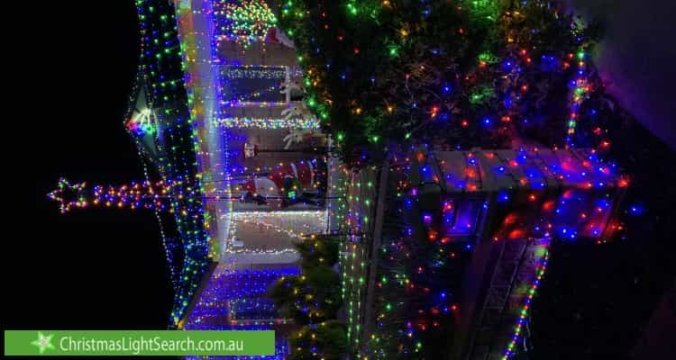 Christmas Light display at 32 Steamranger Drive, Sheidow Park