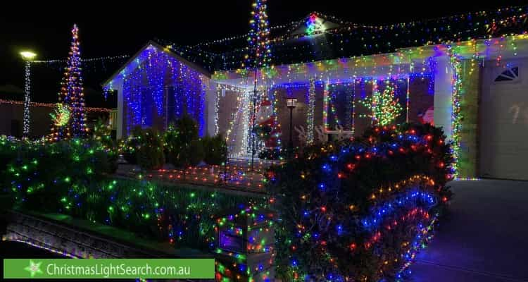 Christmas Light display at 32 Steamranger Drive, Sheidow Park