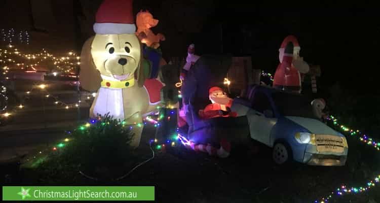 Christmas Light display at  Nevern Court, Diamond Creek