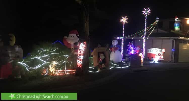 Christmas Light display at  Nevern Court, Diamond Creek
