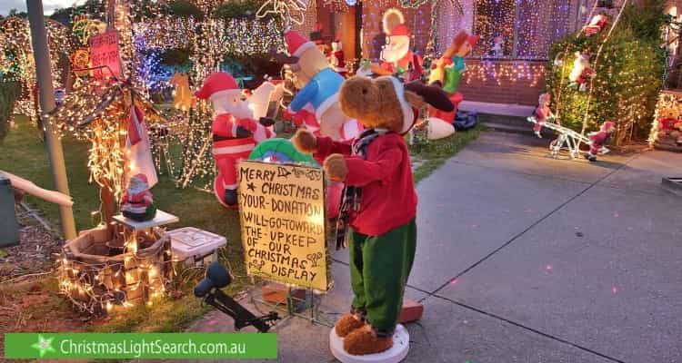Christmas Light display at 11 Lebanon Crescent, Mulgrave