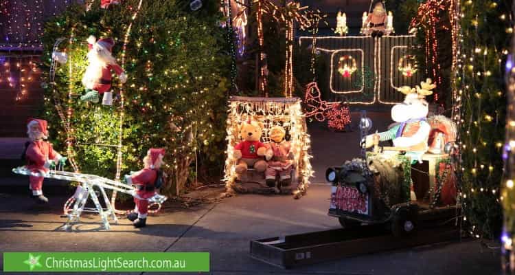 Christmas Light display at 11 Lebanon Crescent, Mulgrave