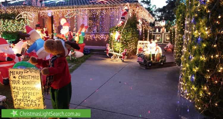 Christmas Light display at 11 Lebanon Crescent, Mulgrave